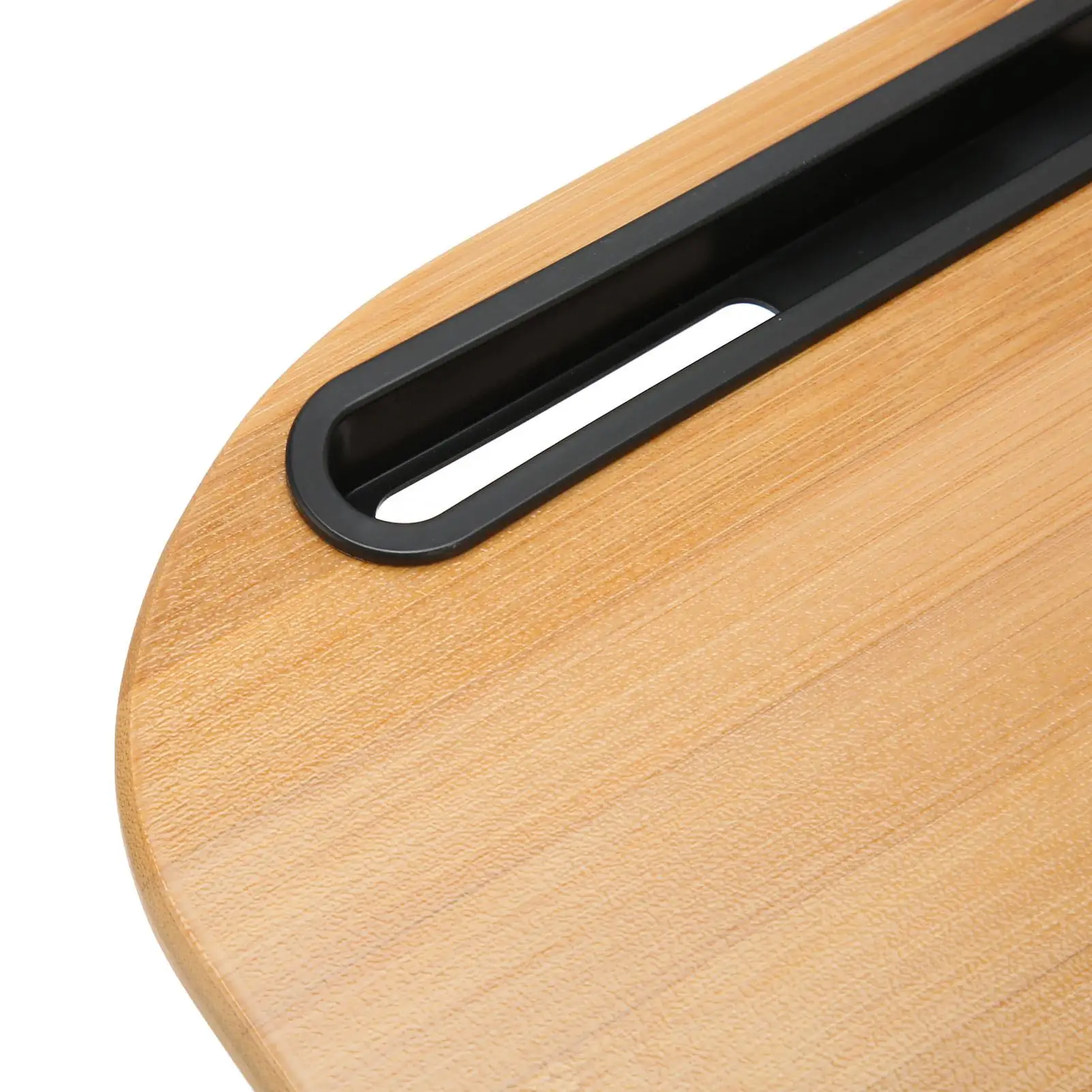 Portable Bamboo Laptop Desk for Up to 15.6 Laptops - Cushioned Lap Tray with Pillow for Comfortable for working