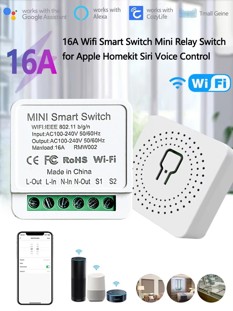 WiFi Smart Switch 16A/20A Timer Leistungsschalter 2-Wege-Steuerung Yandex Alice Alexa Google Home APP Sprachsteuerung Automatisierungsrelais