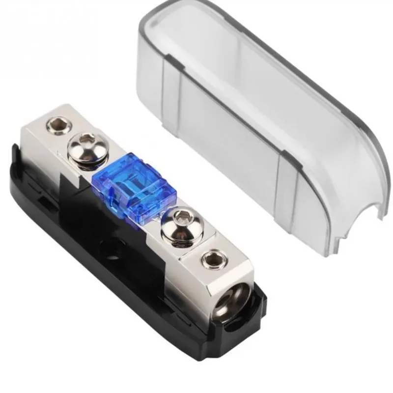 Fusible de Audio para coche, portafusibles de potencia, 30-150A, Audio estéreo, portafusibles AGU de una sola vía, bloque de distribución de energía, caja de fusibles para coche