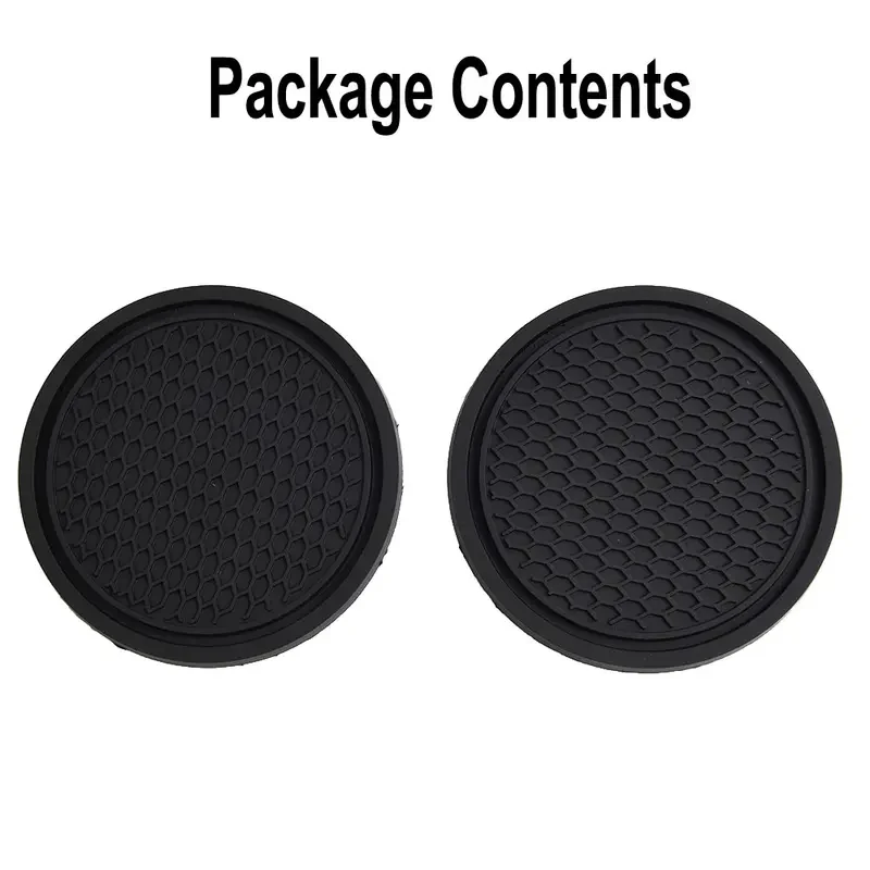 2pcs สีดํารถ Auto ถ้วยผู้ถือ Anti SLIP ใส่ Coasters Pads อุปกรณ์ตกแต่งภายในสําหรับถ้วยส่วนใหญ่อุปกรณ์เสริม