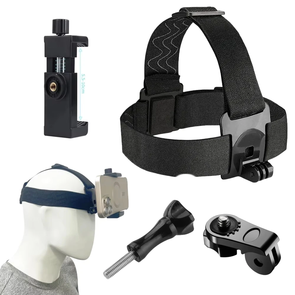Correa para la cabeza, soporte para teléfono móvil, Kit de montaje para diadema, soporte de montaje para teléfono móvil para cámara de acción Gopro Hero 11 10 9 8 7