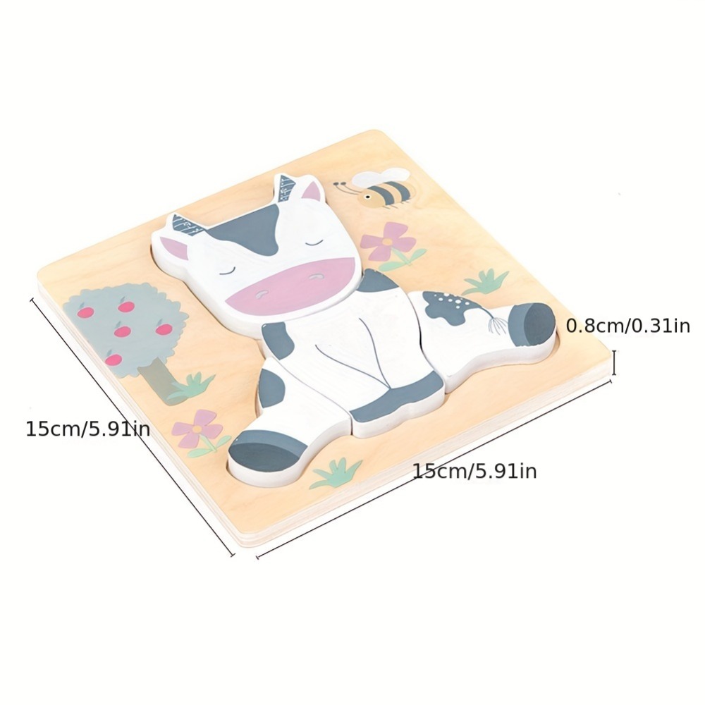 3d de madeira dos desenhos animados animais quebra-cabeças cognitivos para crianças quebra-cabeças de madeira brinquedos cores formas brinquedos educativos do bebê jogo