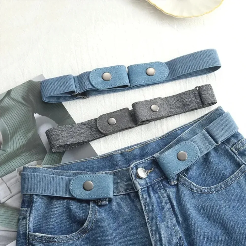 Verstelbare stretchriem zonder gesp Onzichtbare riem voor dames Heren Jeans Gemakkelijk te dragen Unisex elastische tailleband designer riem
