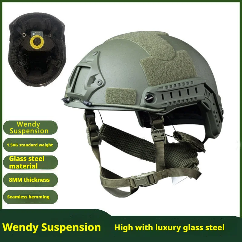Snelle MH Tactische Helm 1,5 kg Glasvezel Wendy's Suspension Pad Helm Outdoor Activiteit Bescherming Training Veiligheid Riot Helm