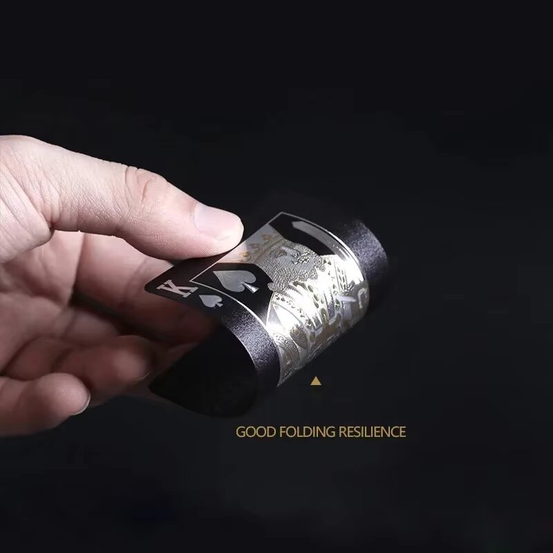 สีดําทองเล่นไพ่เกมการ์ดกลุ่มกันน้ําโป๊กเกอร์ชุด Magic Dmagic แพคเกจเกมกระดานของขวัญคอลเลกชัน