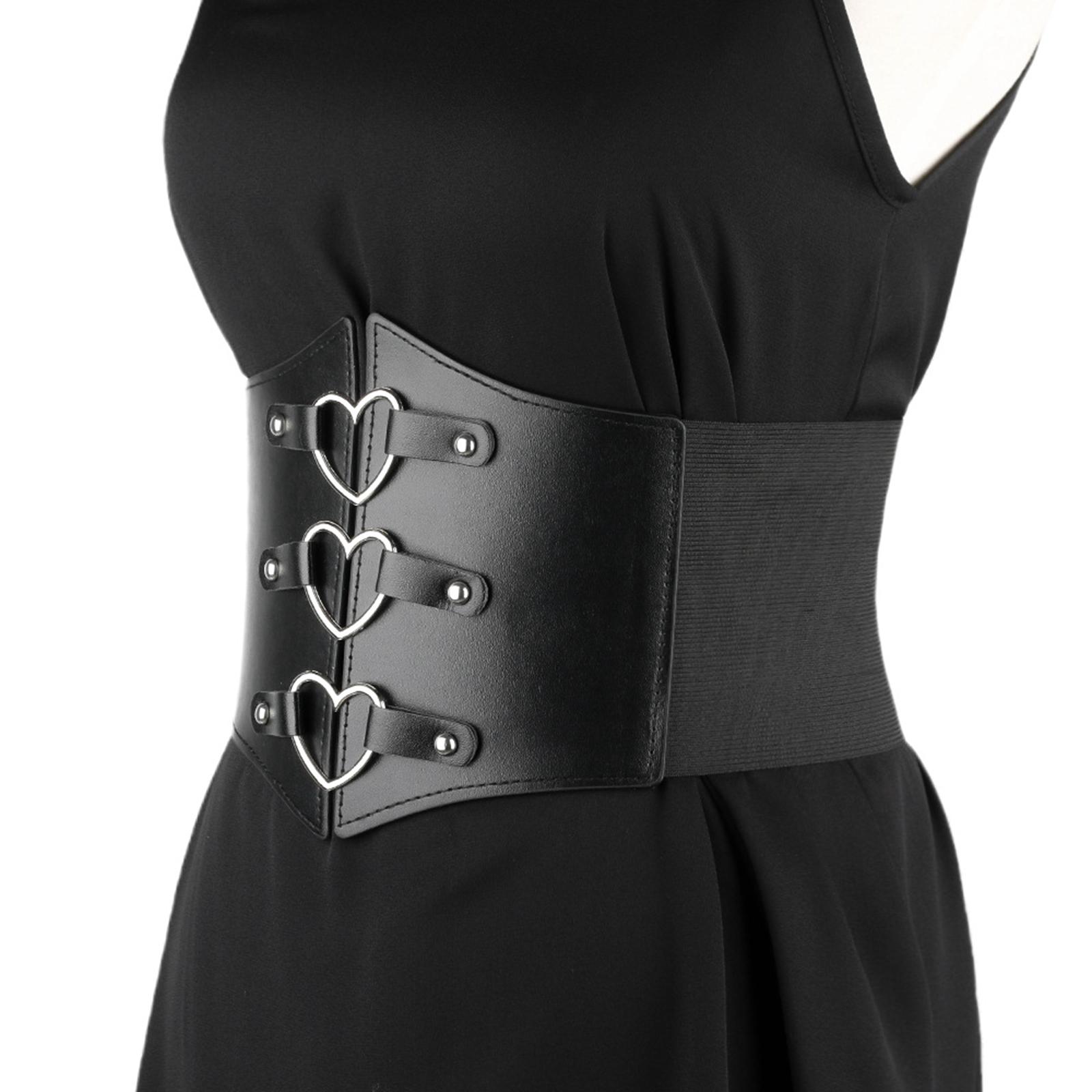 Cinturón elástico para mujer, corsé con hebilla de amor ancha, banda debajo del busto, accesorios elásticos, envoltura para vestido, disfraz de boda, Halloween