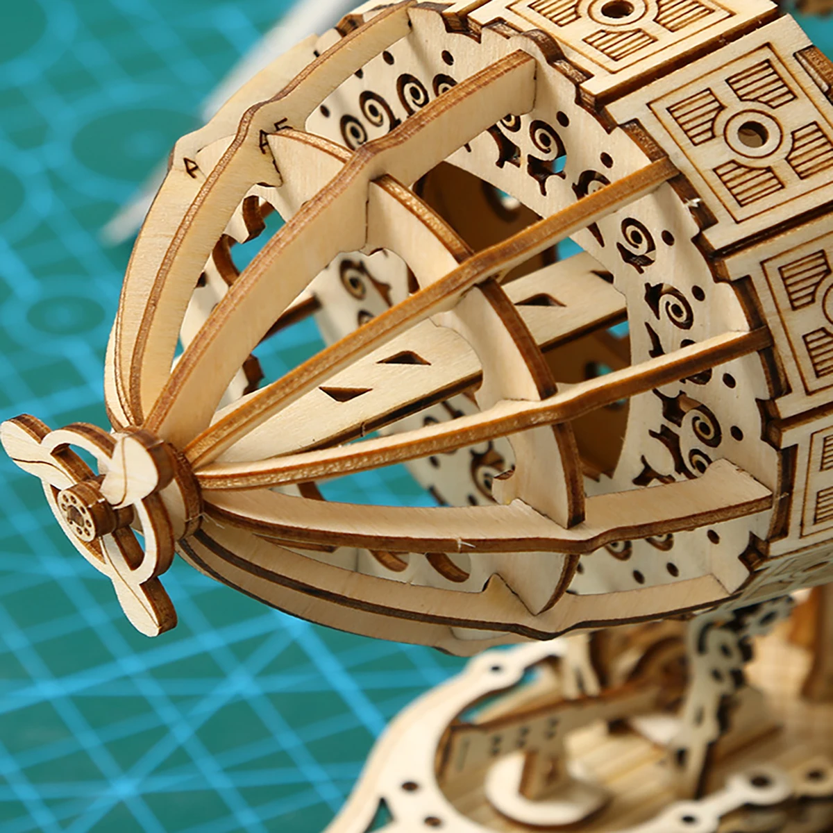 เรือเหาะ 3D รถปริศนาไม้ขนาด,ชุดโมเดล DIY,Handcraft ของขวัญ,ตกแต่งบ้าน,Mechanical ชุด,อาคารของเล่น