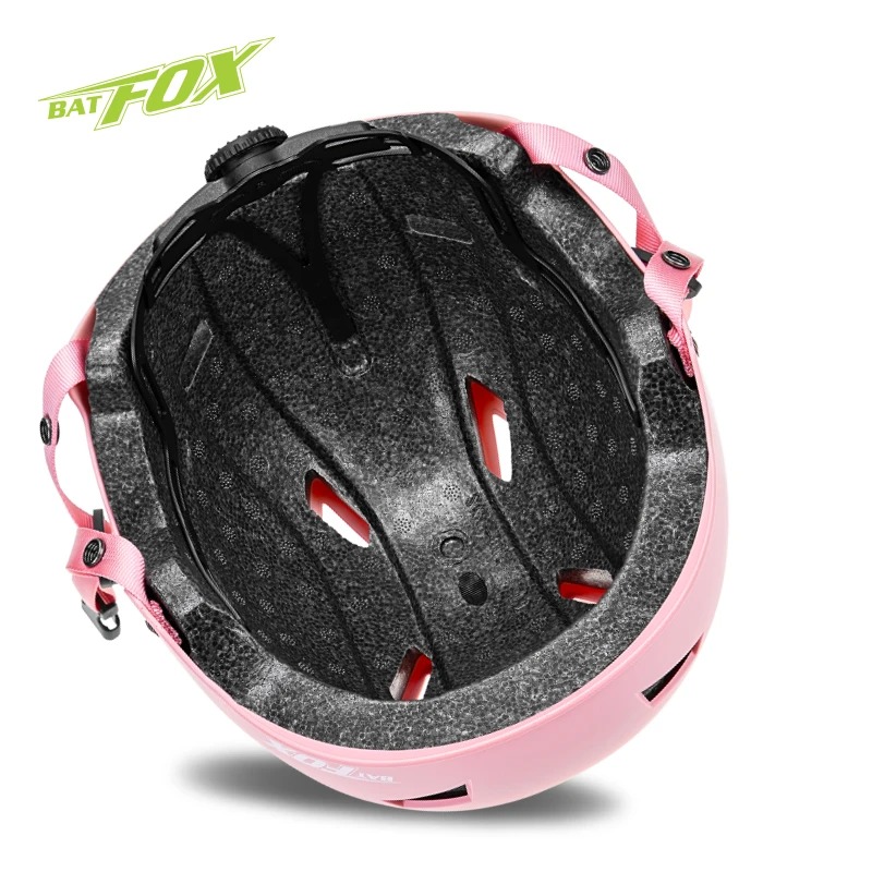 BATFOX 新しいスキーヘルメットブルーハーフカバー耐衝撃安全ヘルメットスケートスノーボードスノーモービルスケートボードヘルメットサイズ 52-62 センチメートル