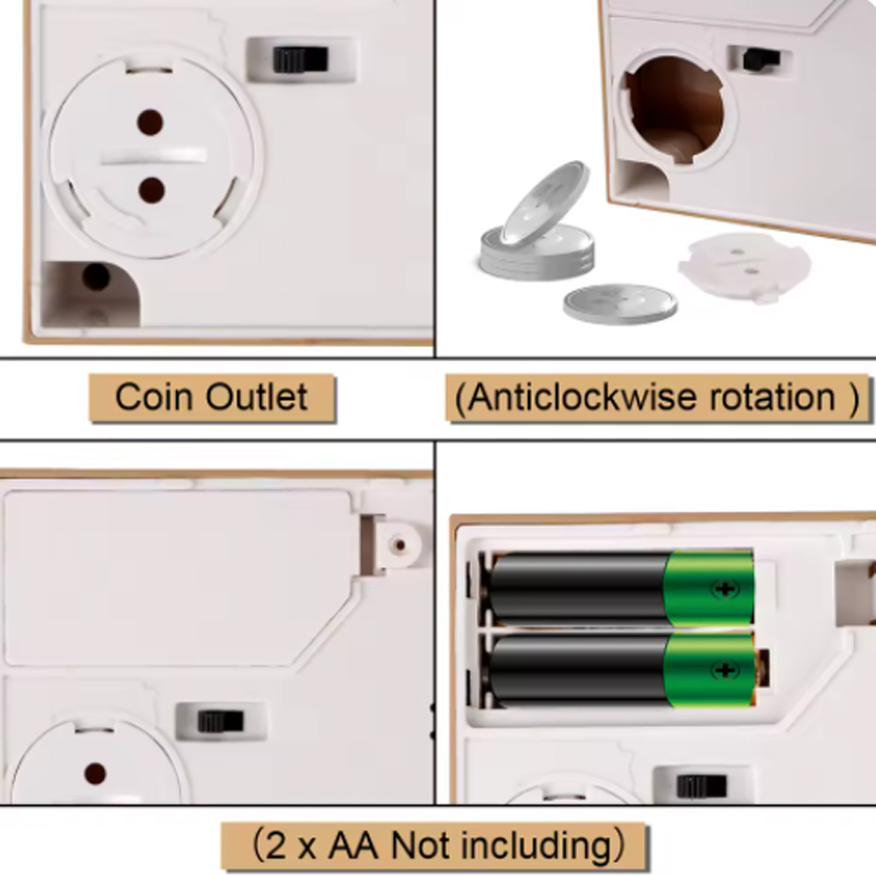 Creatieve elektronische spaarpot Eet geld Kat Geldbank Leuk speelgoed Kindercadeaus Muntbesparingen Desktopdecoraties