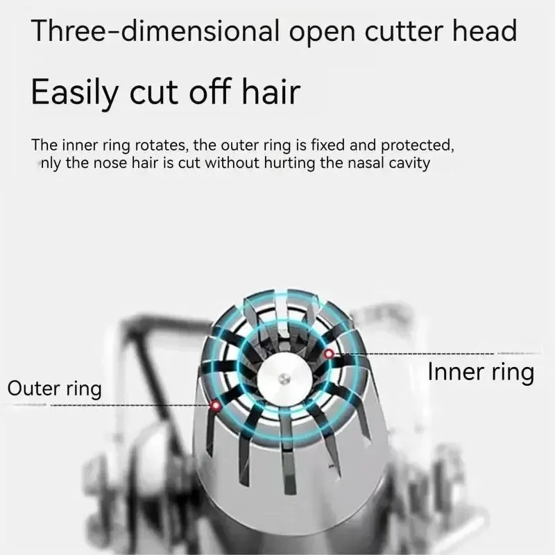 Tondeuse à cheveux d'oreille Portable lavable, nettoyage sans rouiller, indolore, pour le nez, rasoir électrique Portable pour hommes, à faible bruit