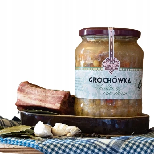 Erbsen suppe mit Wurst und Speck 700ml-bukowina Schutz