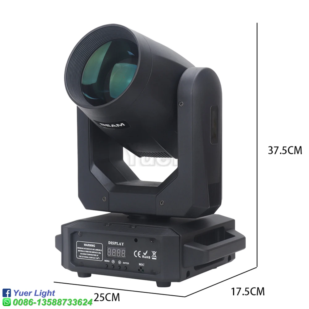 2 ชิ้น/ล็อต 200W LED Beam Moving Head ไฟเวทีแสง DMX Projection Light สําหรับ DJ Disco KTV งานแต่งงานวันหยุดบาร์