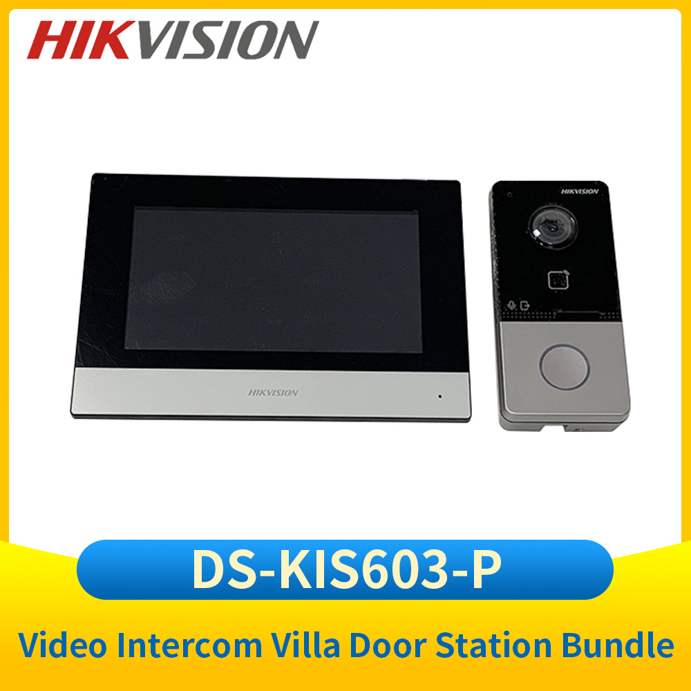 Hik interphone vidéo IP moniteur 7 pouces DS-KH6320-WTE1 DS-KH6350- WTE1 sonnette DS-KV6113-WPE1(C) WIFI déverrouiller la porte DS-KIS603-P(C)
