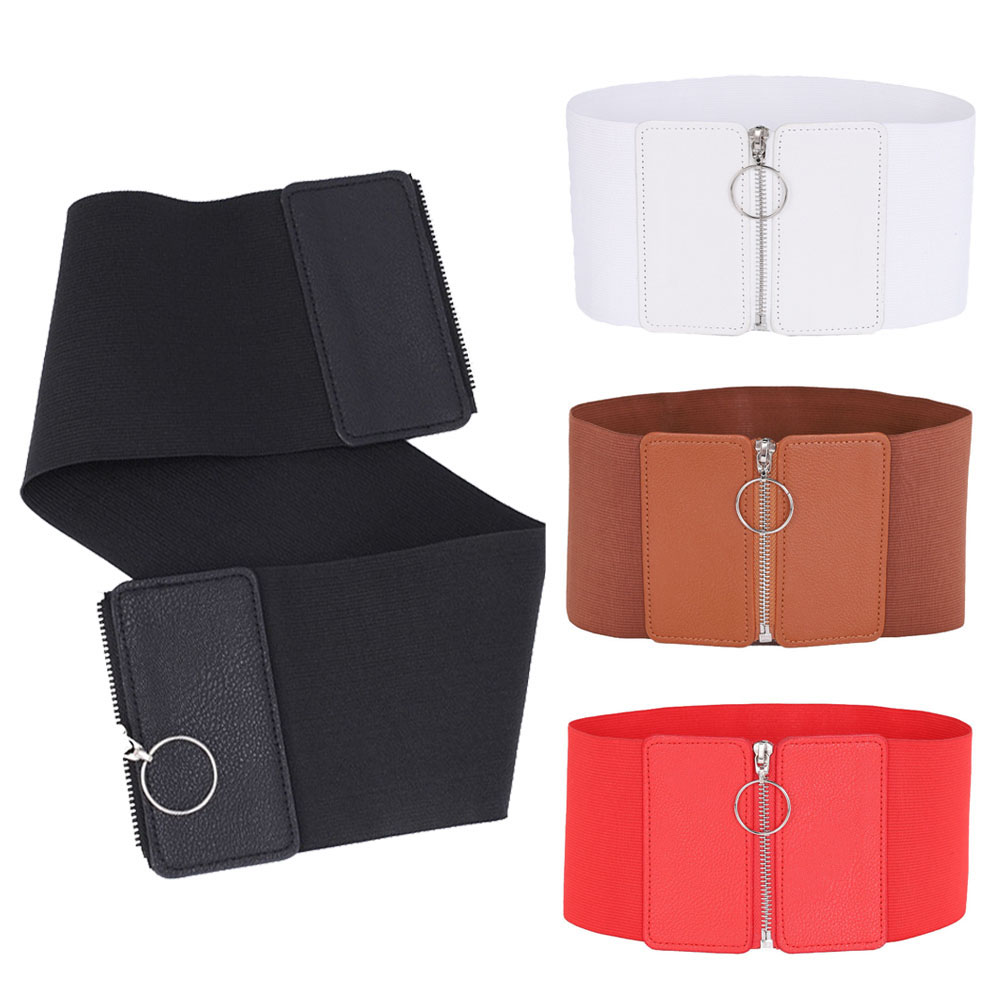 Cinturón de corsé elástico con cremallera para adelgazar, faja elástica grande, elegante, a la moda, cintura alta, vestido, camisa