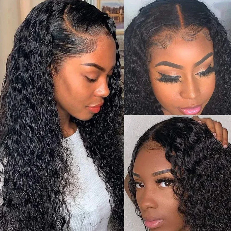 12a brasileiro afro kinky encaracolado pacotes com fecho pacotes de cabelo humano com frontal solto onda profunda pacotes de cabelo com fecho