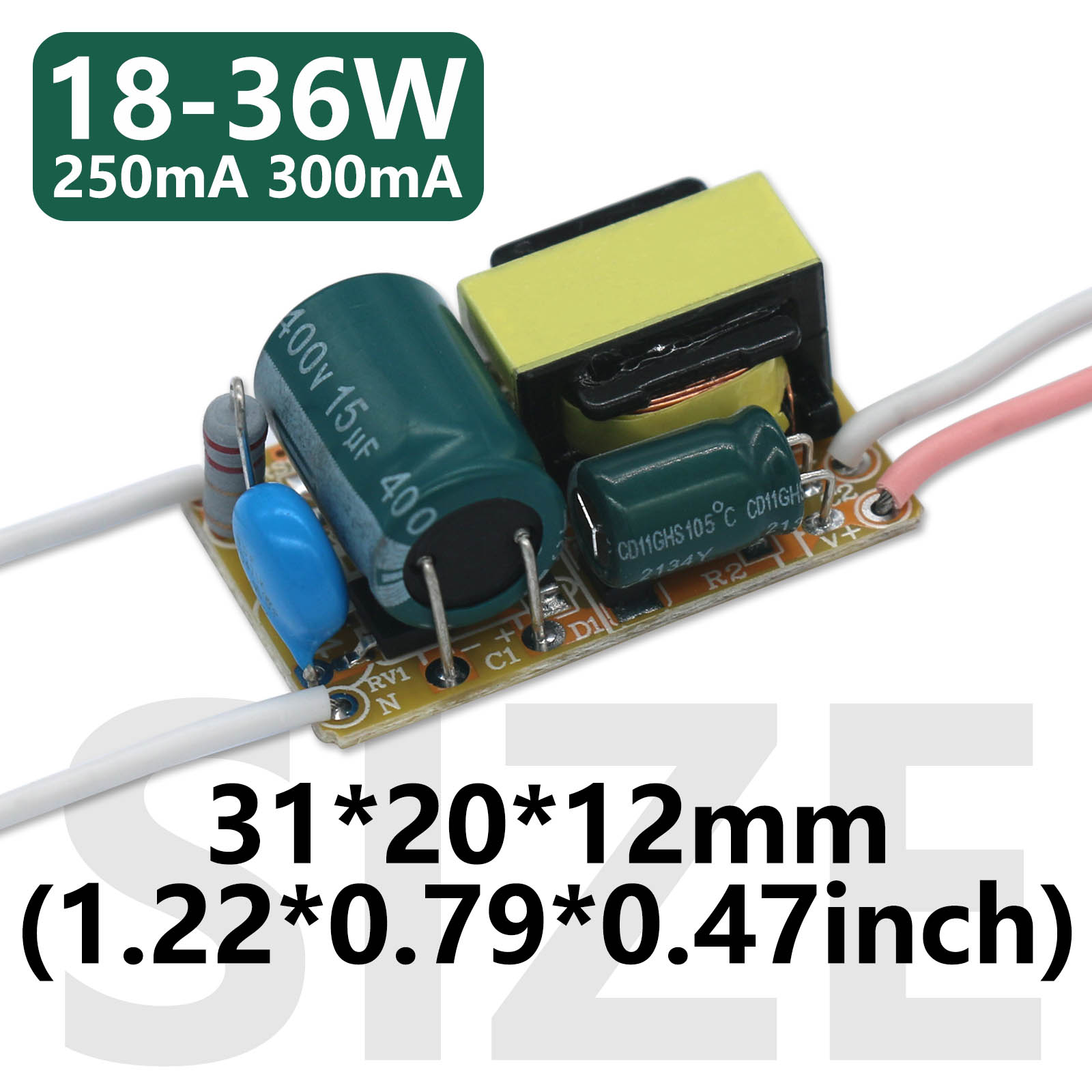 Treiber für LEDs 8-25w 18-36w 36-50w Adapter Transformator Netzteil 250ma 300ma Licht transformator