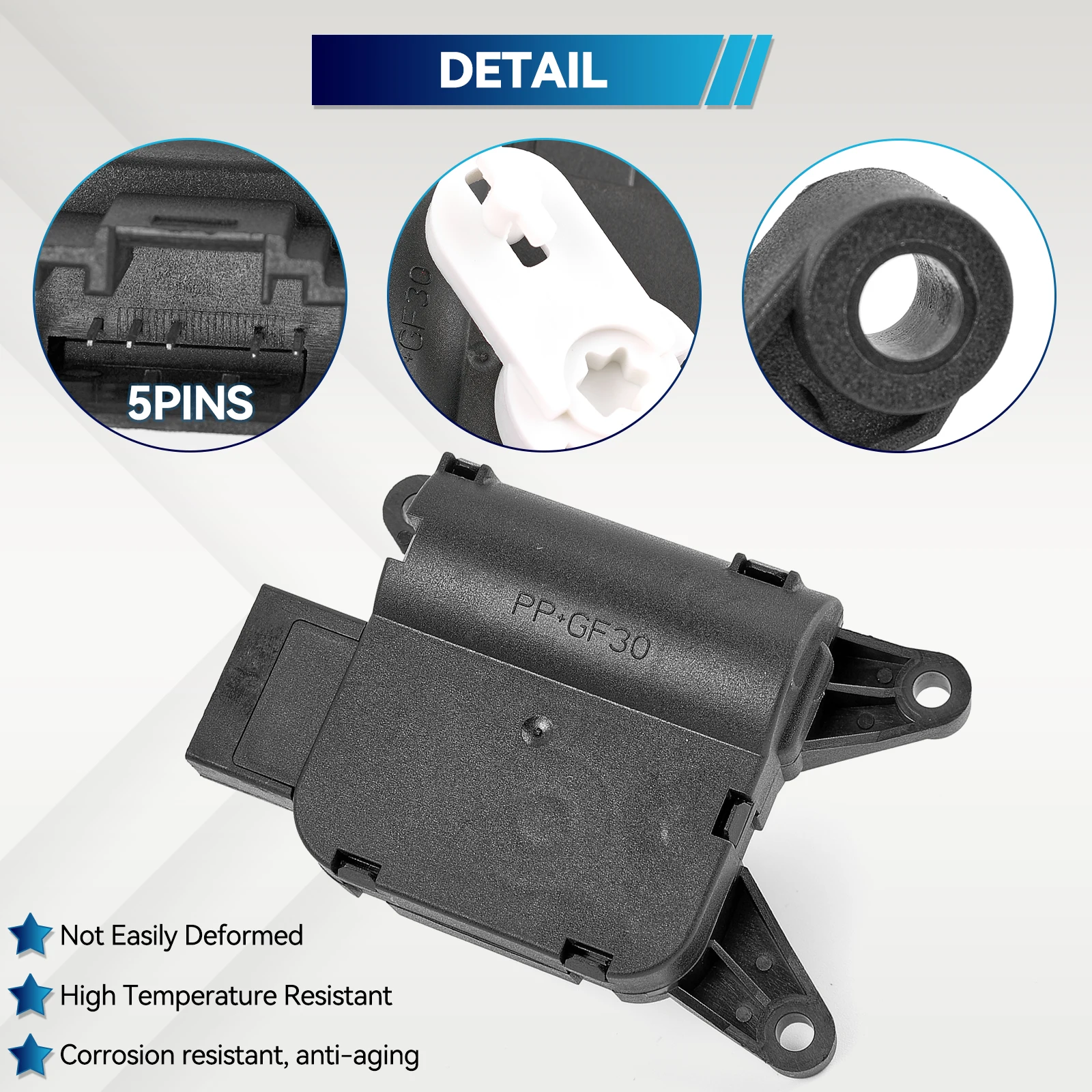 Servomotor LHD 1K de la válvula de ajuste de temperatura del control del calentador de CA 1907511 C para VW EOS Golf GTI Jetta MK5 MK6 Touran para Audi A3 Q3 TT