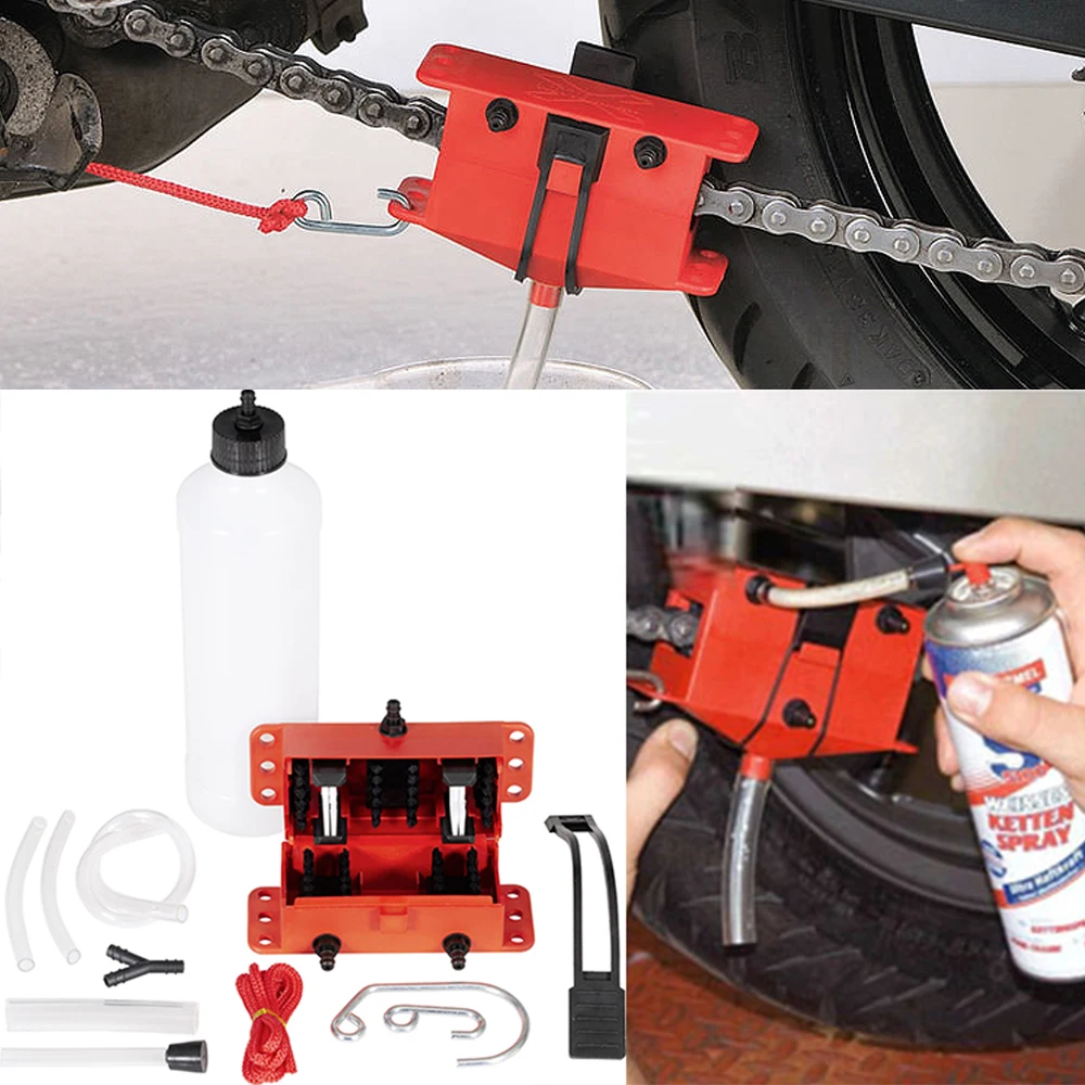 Detergente per catena Kit di pulizia per ciclismo in montagna detergente per catena per bicicletta portatile spazzole per bici strumento di lavaggio per Scrubber accessori per esterni