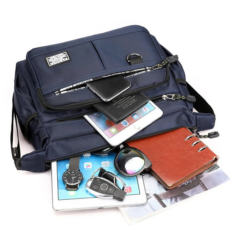 Borsa a tracolla Oxford di design Borsa a tracolla di lusso a tracolla singola con tasca multistrato casual da uomo di grande capacità