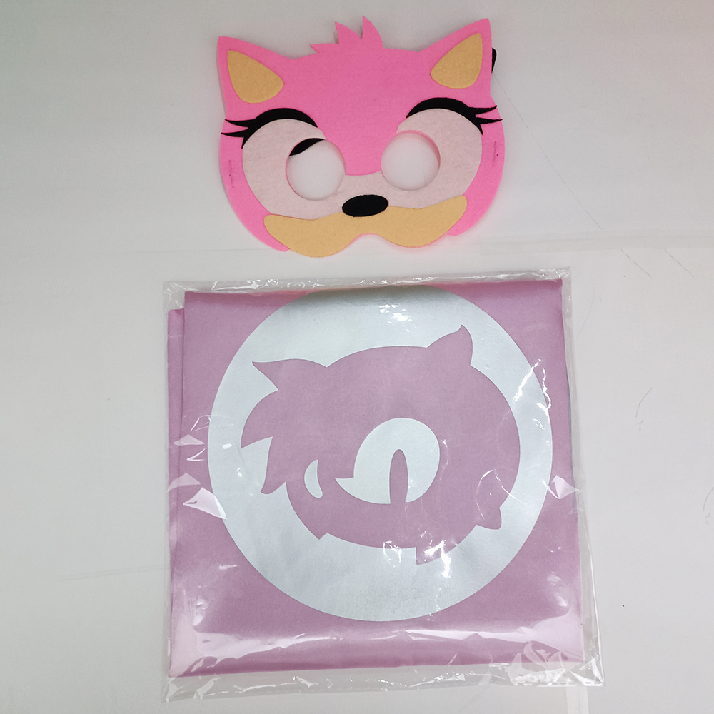 Crianças anime os ouriços máscara capa cosplay para crianças traje de aniversário roupas manto e capa desempenho