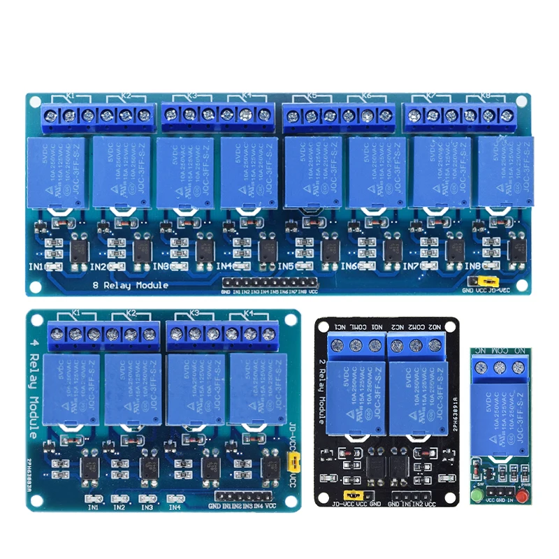 5V 12V 24V Relay Module With Optocoupler Relay Output 1 2 4 6 8 16Way Relay Module For Arduino PLC Automation Equipment Control