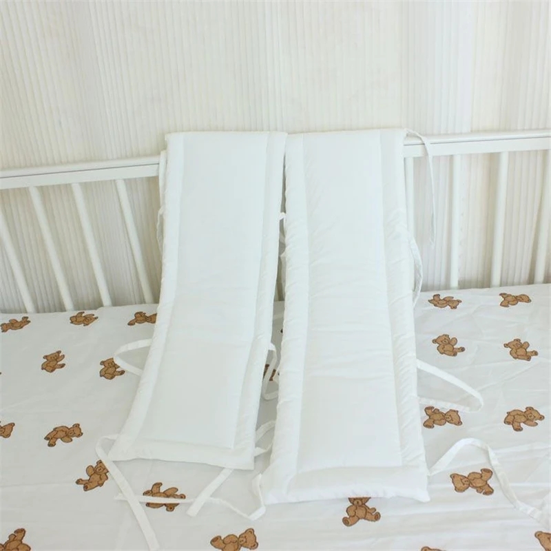 Children's Spliced Bed Universal Cotton Bumper Thickened Crib Guardrail Wrapping Edges Baby Anti-Collision Protect Bed Bumper