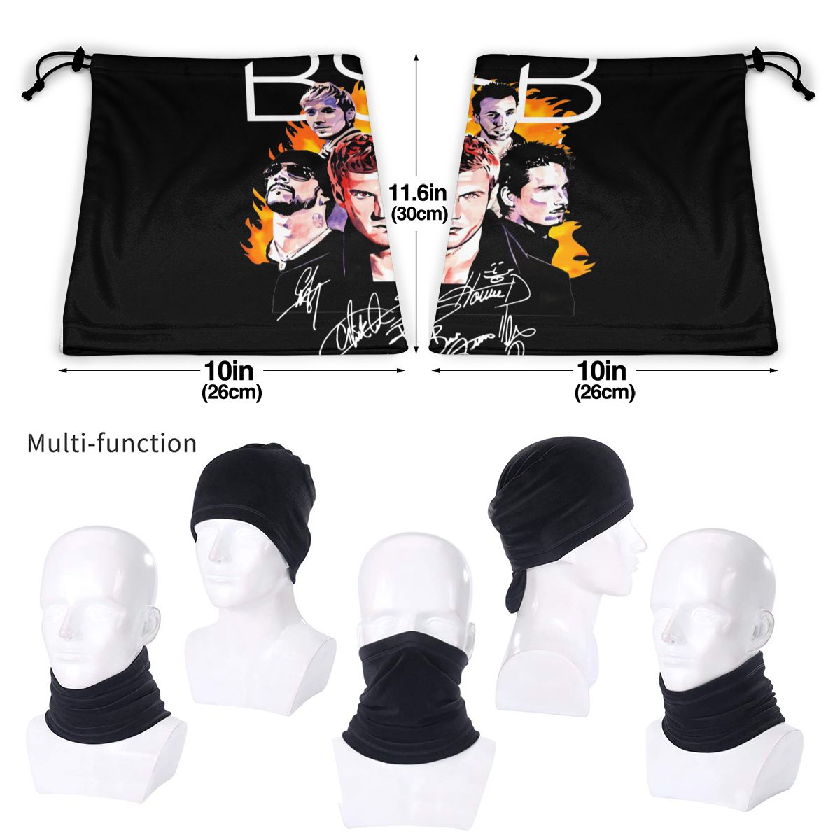 Backstreet Boys Thành Viên Chữ Ký Mỹ Nhà Cung Cấp Microfiber Cổ Tem Mạc Dây Khăn Trượt Tuyết Mũ Mùa Hè Câu Cá