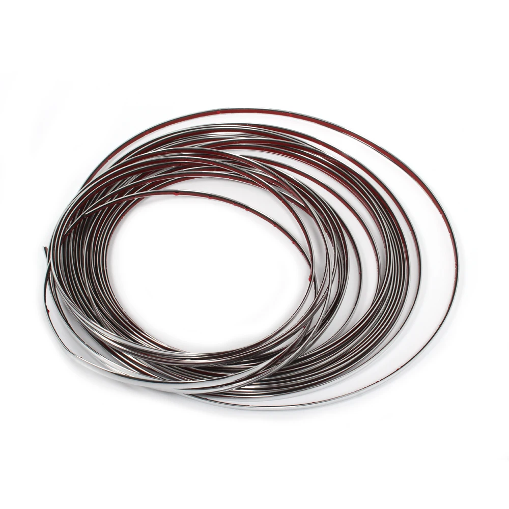 Kiểu Dáng Xe Tự Động Tự Dính Cửa Phụ Chrome Dây Moulding Trang Trí Ốp Lưng Bảo Vệ Viền Băng