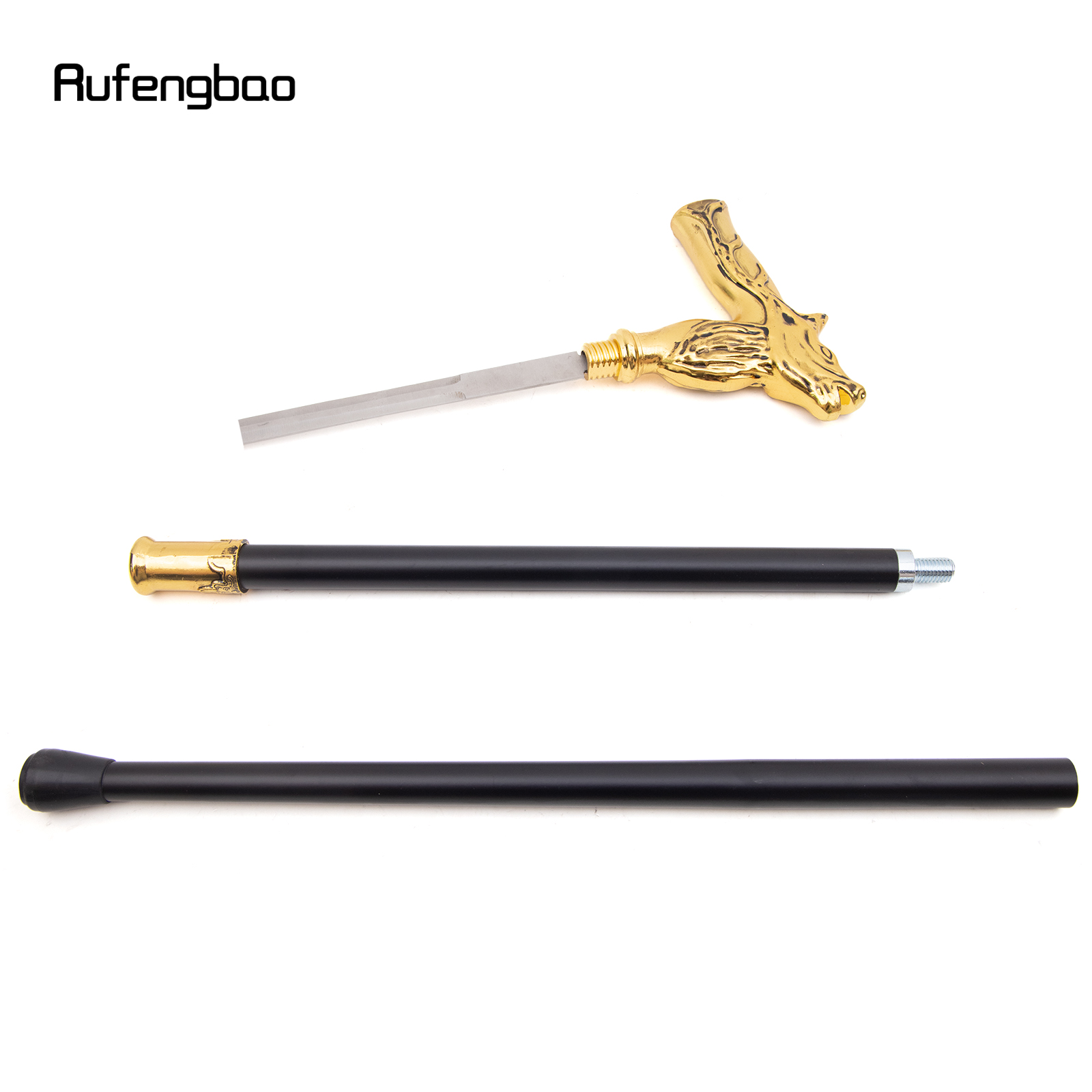 Vara de Veado Dourado com Prato Oculto, Prato de Cana, Cosplay Crosier, Moda Autodefesa, 92cm