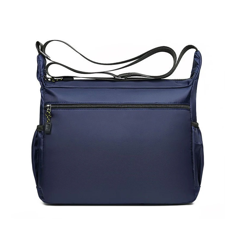 Borsa a tracolla da uomo con tasche multistrato, tracolla regolabile, borsa business a spalla singola