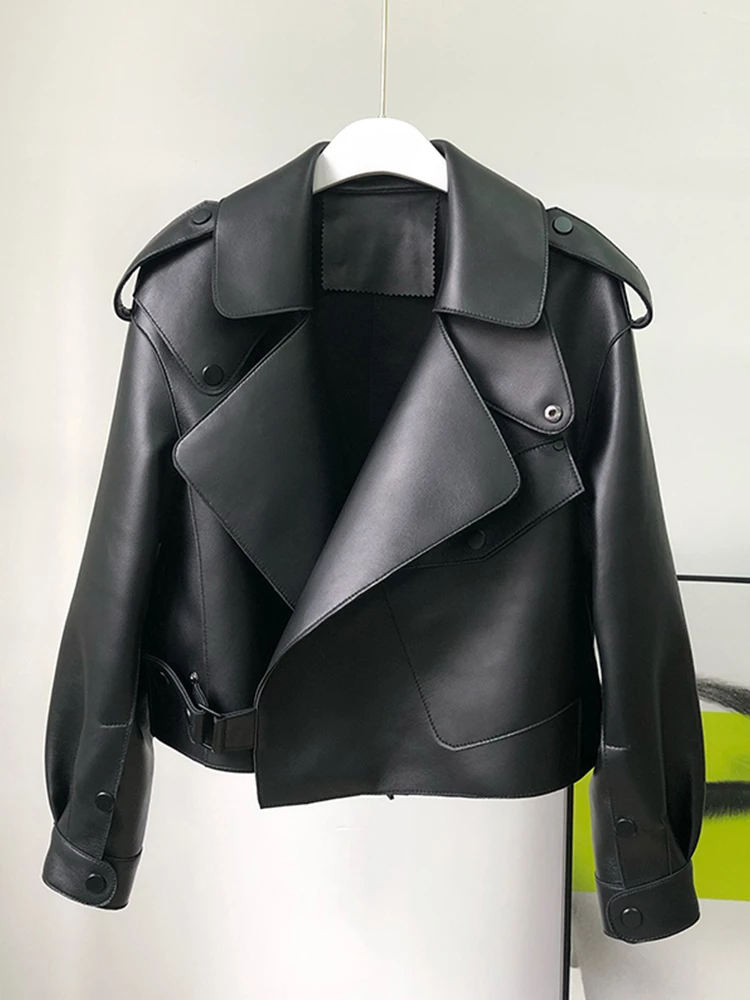 Fitaylor Lente Herfst Dames PU Leren Jas Casual Dame Winddichte Motorfiets Leren Jas