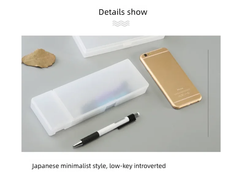 Cute Kawaii Transparent Plastic Pencil Case Lovely Pen Box For Kids Gift Office School Supplies stationery Materials