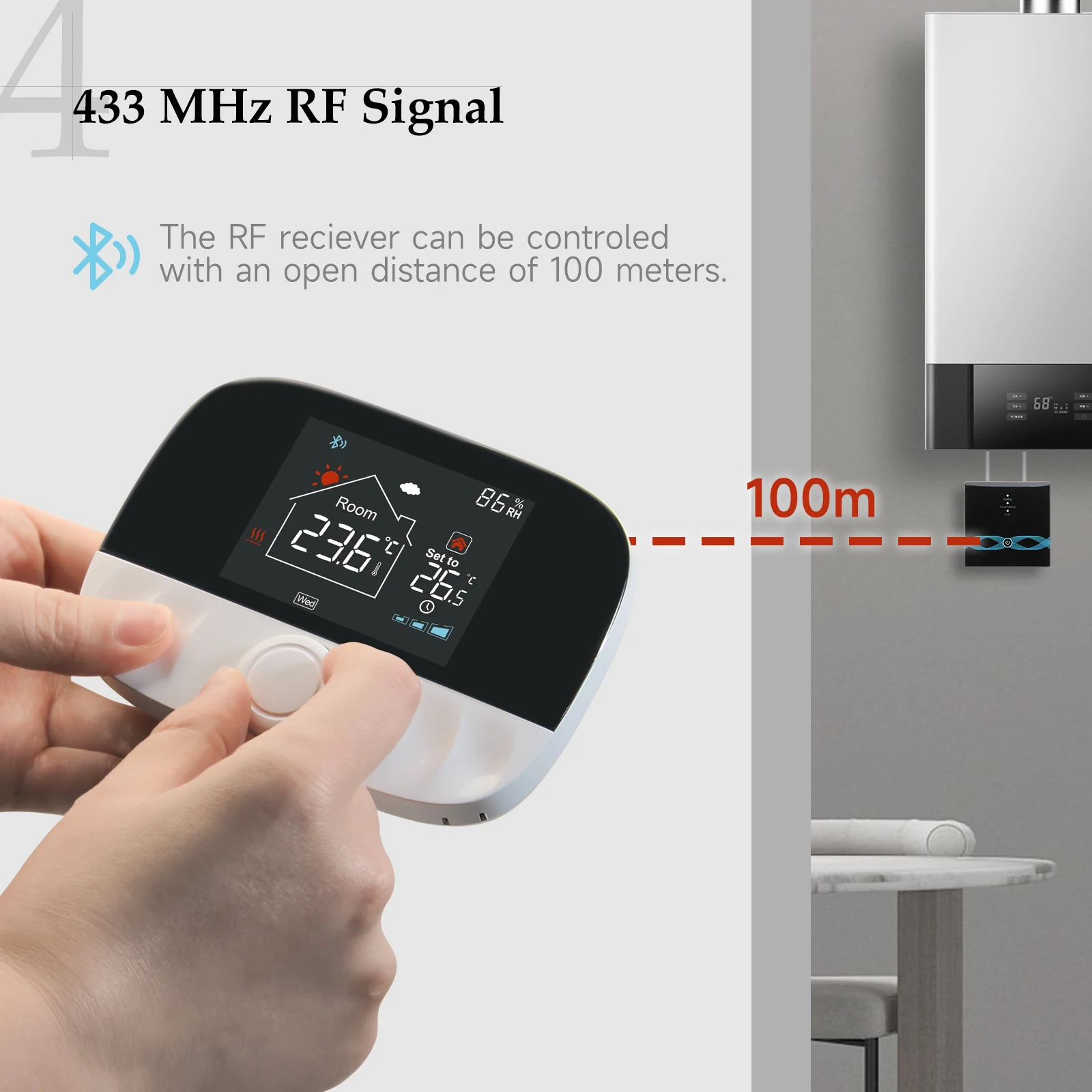 Tuya WiFi Thermostat ไร้สายเครื่องทําความร้อนชั้นน้ําหม้อต้มแก๊สห้อง Tuya สมาร์ทเทอร์โมคอนโทรลเลอร์อุณหภูมิ Alexa Google Home