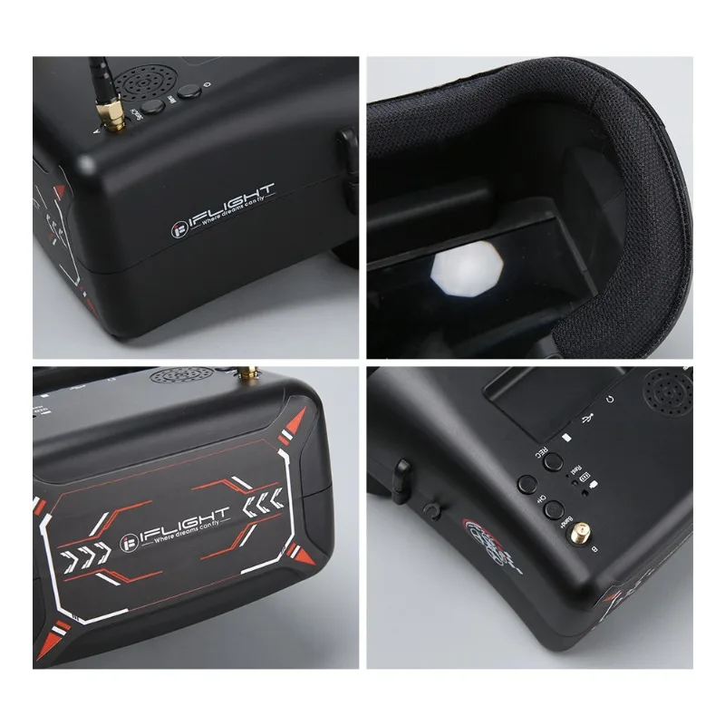 Kacamata Video FPV iFlight untuk Pemula, Pelatihan, dan Pemula, 5.8G dengan Perekaman DVR untuk Drone dengan Sudut Pandang Orang Pertama