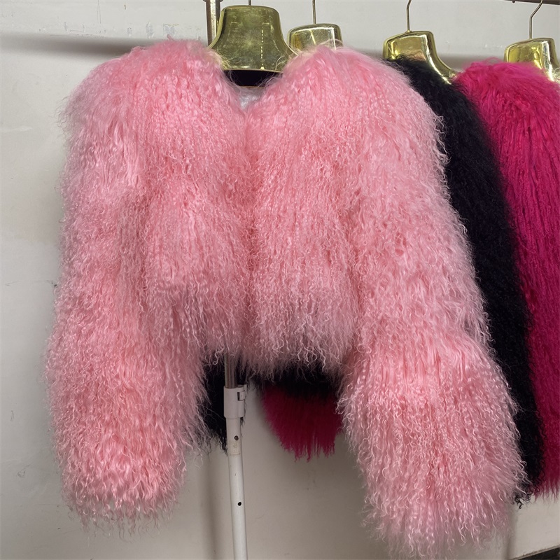 2025 Nieuwe Winter Herfst Mode Echt Bont Jas Vrouwen Echte Mongolië Schapen Bontjas