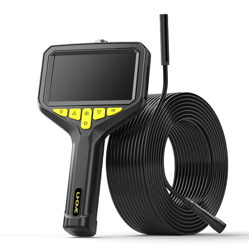 Caméra endoscopique HD1080P avec écran de 4.3 pouces, objectif de 8MM, connexion d'aviation, Endoscope d'inspection de voiture, batterie amovible, enregistrement vidéo