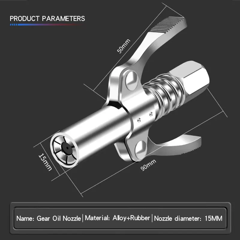 Double Handle ปืนจาระบี Coupler 10000PSI MAXI NPTI/8 ปั๊มน้ํามัน Quick Release หัวฉีดจาระบีหัวฉีดน้ํามันหล่อลื่นปืนจาระบี