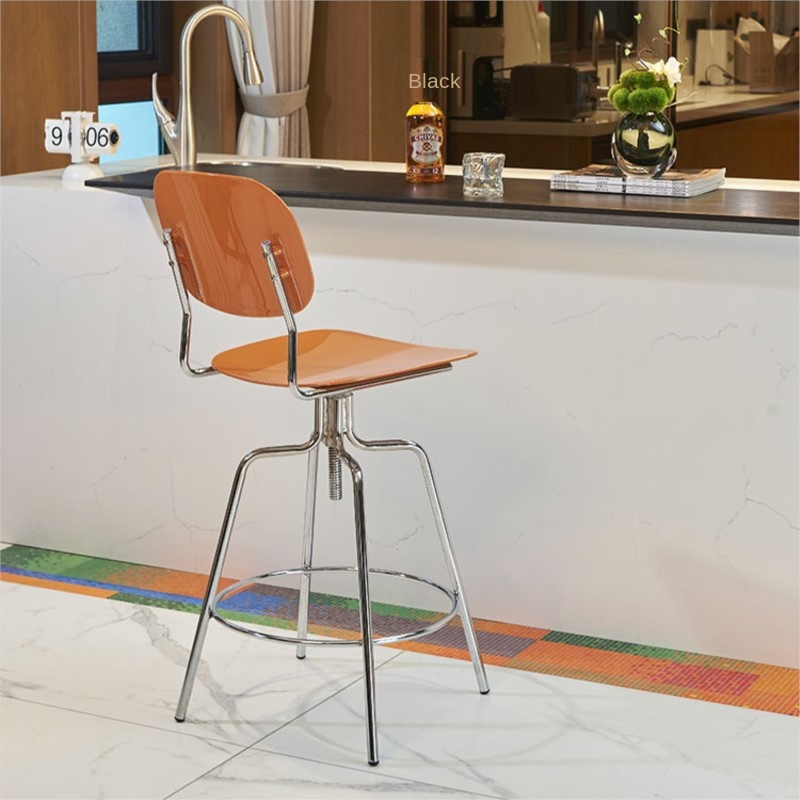 Bar Chairs Modern And Minimalist Household Nordic Light Luxury Chairs High Legged Personalized White Instagram Bar Leisure Chair