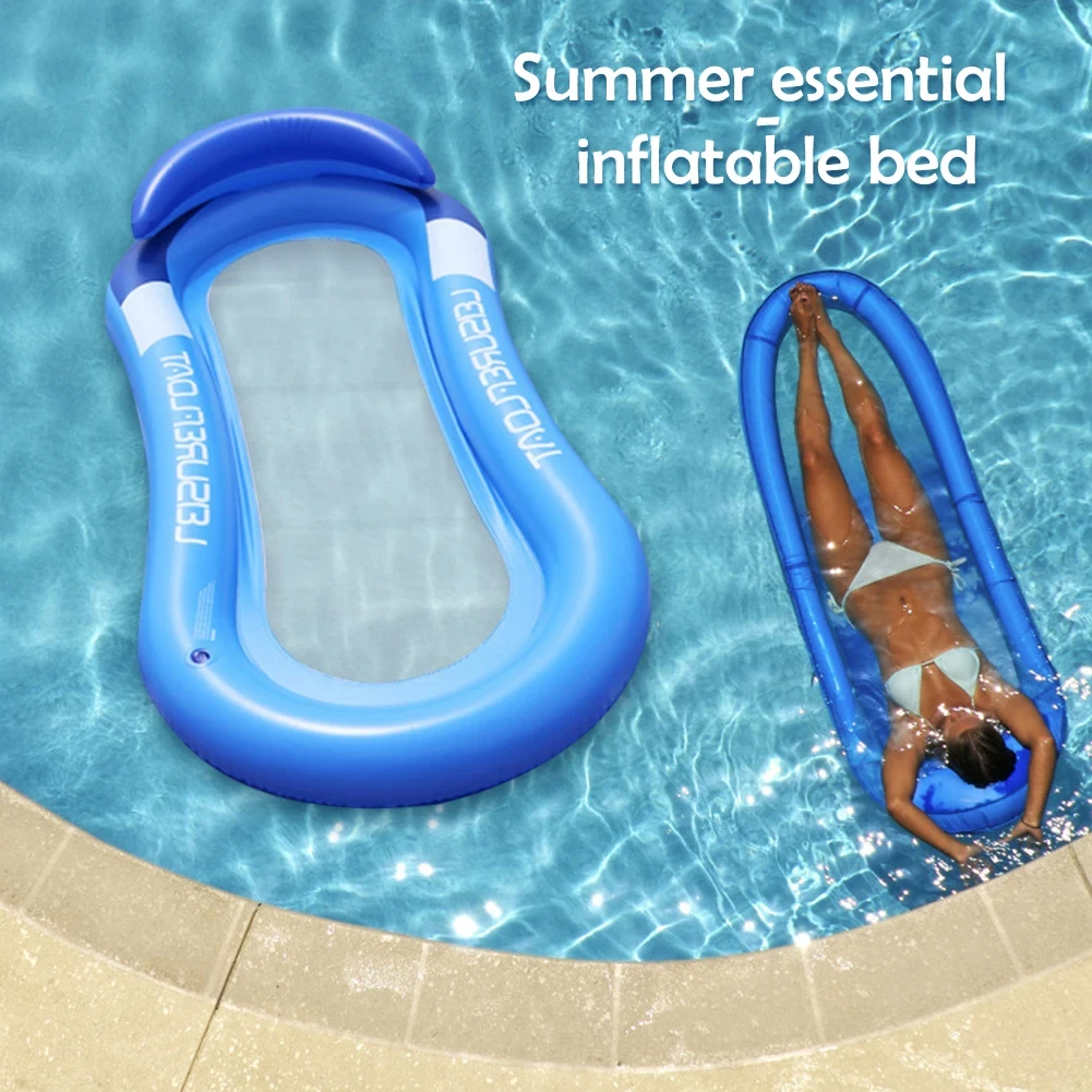 Materasso ad aria gonfiabile per amaca ad acqua per donne Piscina galleggiante Lounge Bed Beach Party Sport Recreazione reclinabile