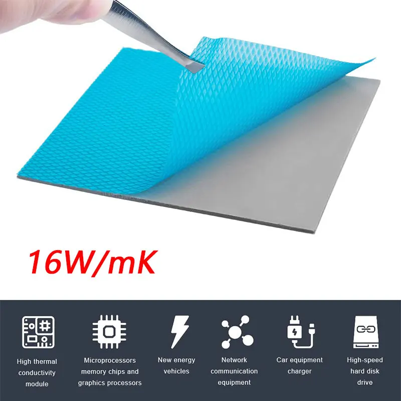 Upsiren OEM 16/18/21 Wát/mét. K GPU CPU Tản Nhiệt Làm Mát Dẫn Điện Miếng Lót Silicone Chất Lượng Cao Ban Đầu Xác Thực Nhiệt Miếng Lót