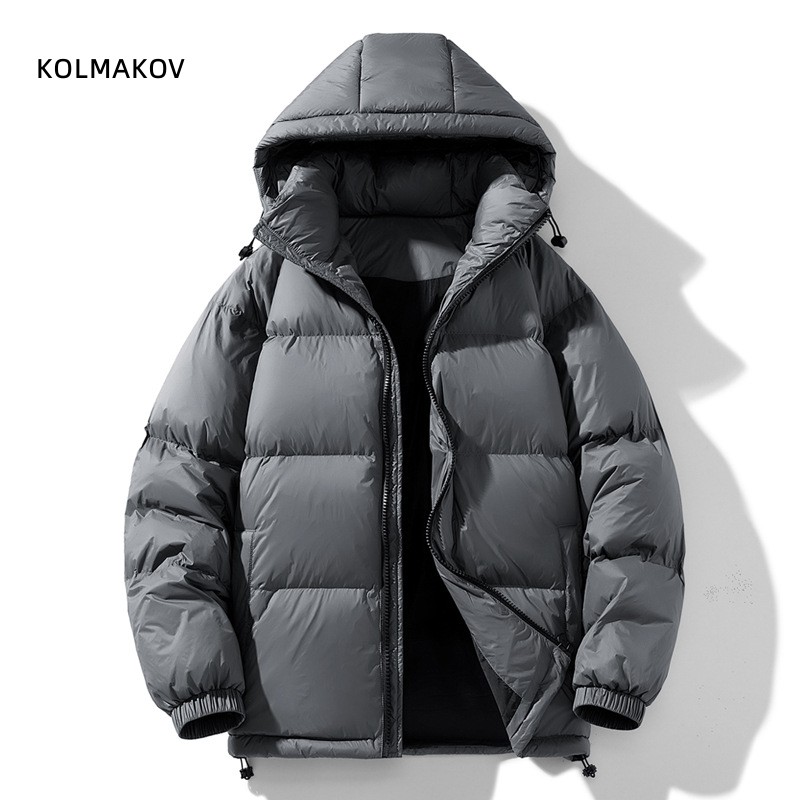 2024 invierno con capucha de los hombres 90% plumón de pato blanco moda chaquetas de plumón cálidas casual invierno hombres espesar chaqueta de invierno tamaño M-4XL