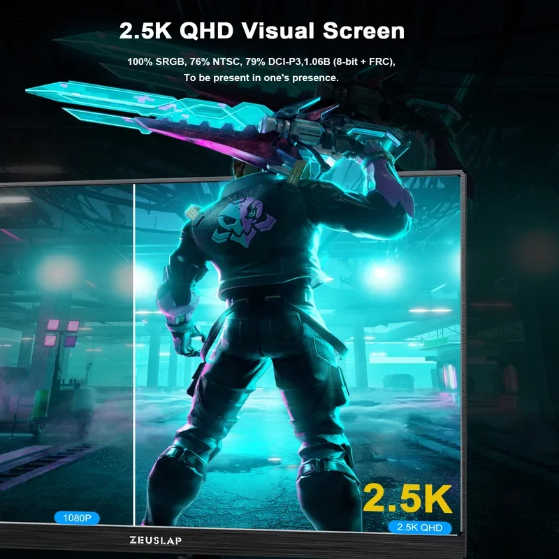 16 Inch Portable IPS LCD / with USB-C 144Hz Refresh Rate 2560*1600 New HDR Features Built-in Speaker for Laptop PS4 Switch