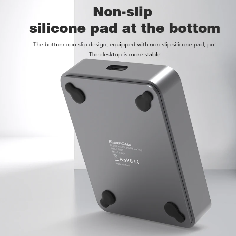 Blueendless m2 nvme docking station M key usb m 2 USB C SSD case NVME and NGFF hdd SSD docking station Solid