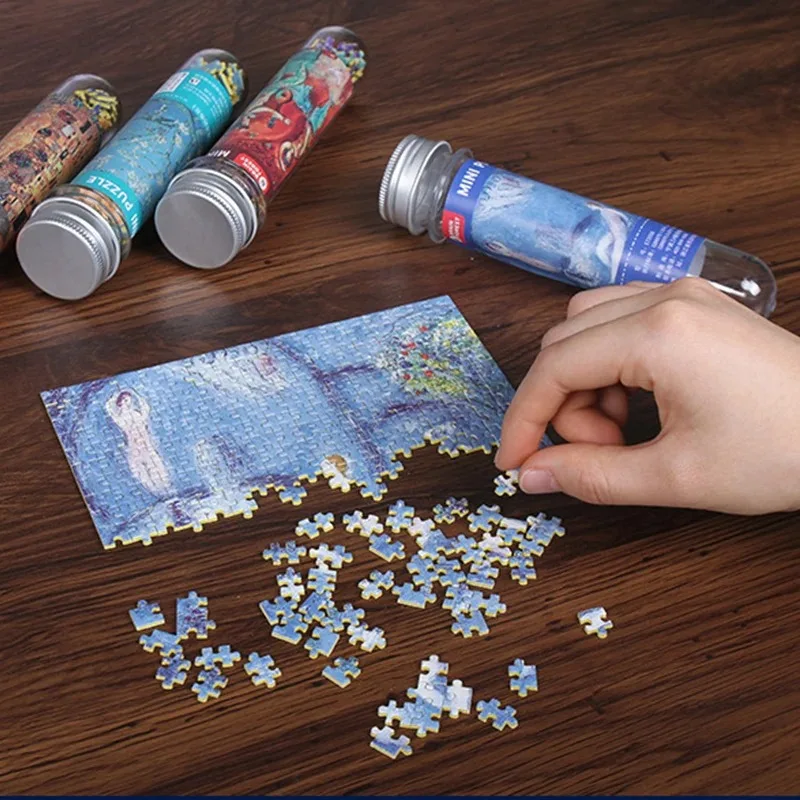 Mini tubo de ensayo de 150 piezas, piezas de rompecabezas, Micro tubo de ensayo, rompecabezas pequeño, rompecabezas creativo desafiante para niños, regalos de juego