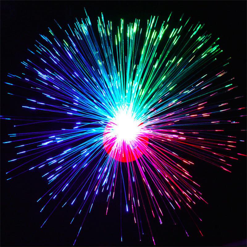 Linterna LED colorida de fibra óptica, lámpara nocturna de ambiente nocturno sin batería, suministros para el hogar, ambiente festivo