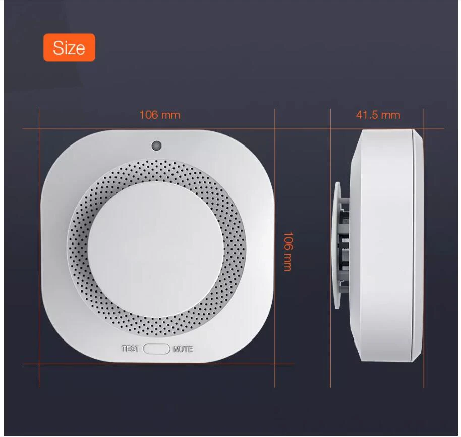 Wireless 433mhz Smoke Detetor Sensor Work With Home Security Alarm System Independent use Smoke Fire Protect alarm