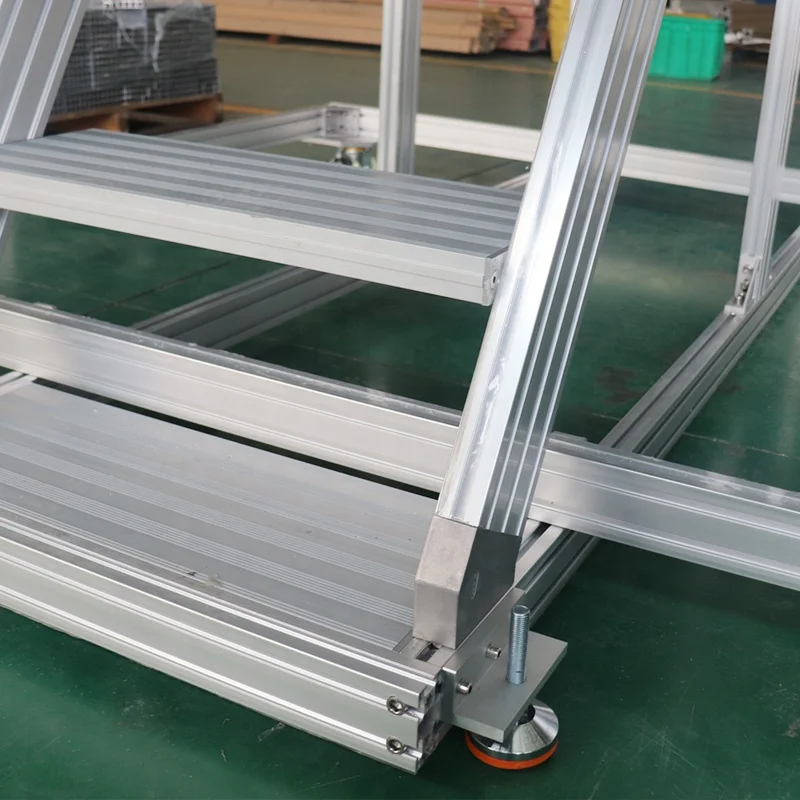 Escalera de plataforma de trabajo móvil, marco de escalada usado de aluminio, sistema de estructura de andamio, escalera de aluminio