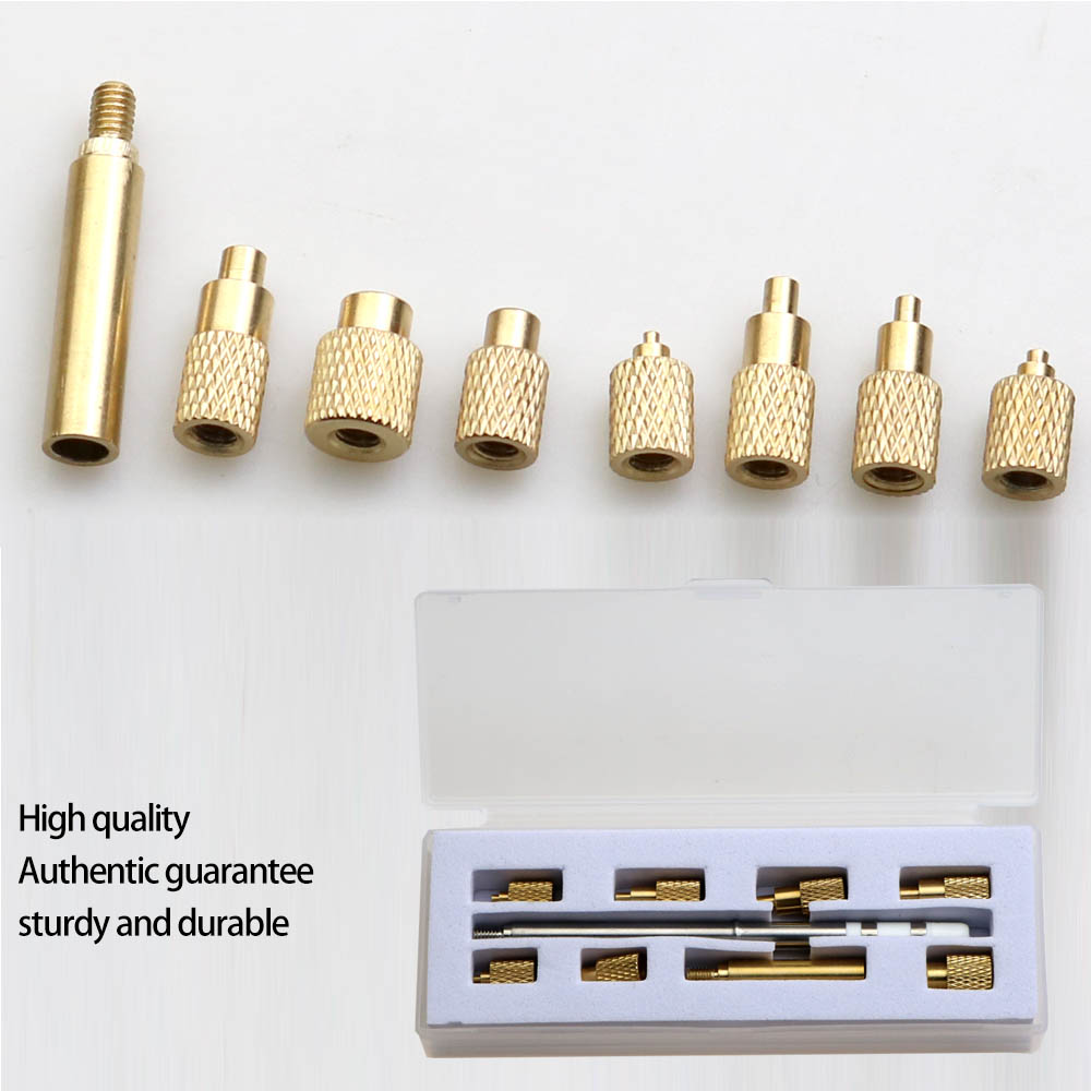 Wärmeeinsatzmutter HS01/T85/SH72 Lötkolbenspitze Einsatz Innengewinde Kopf M2M8 Messing Hot Nut Einsetzen Kit 3D-Druckzubehör