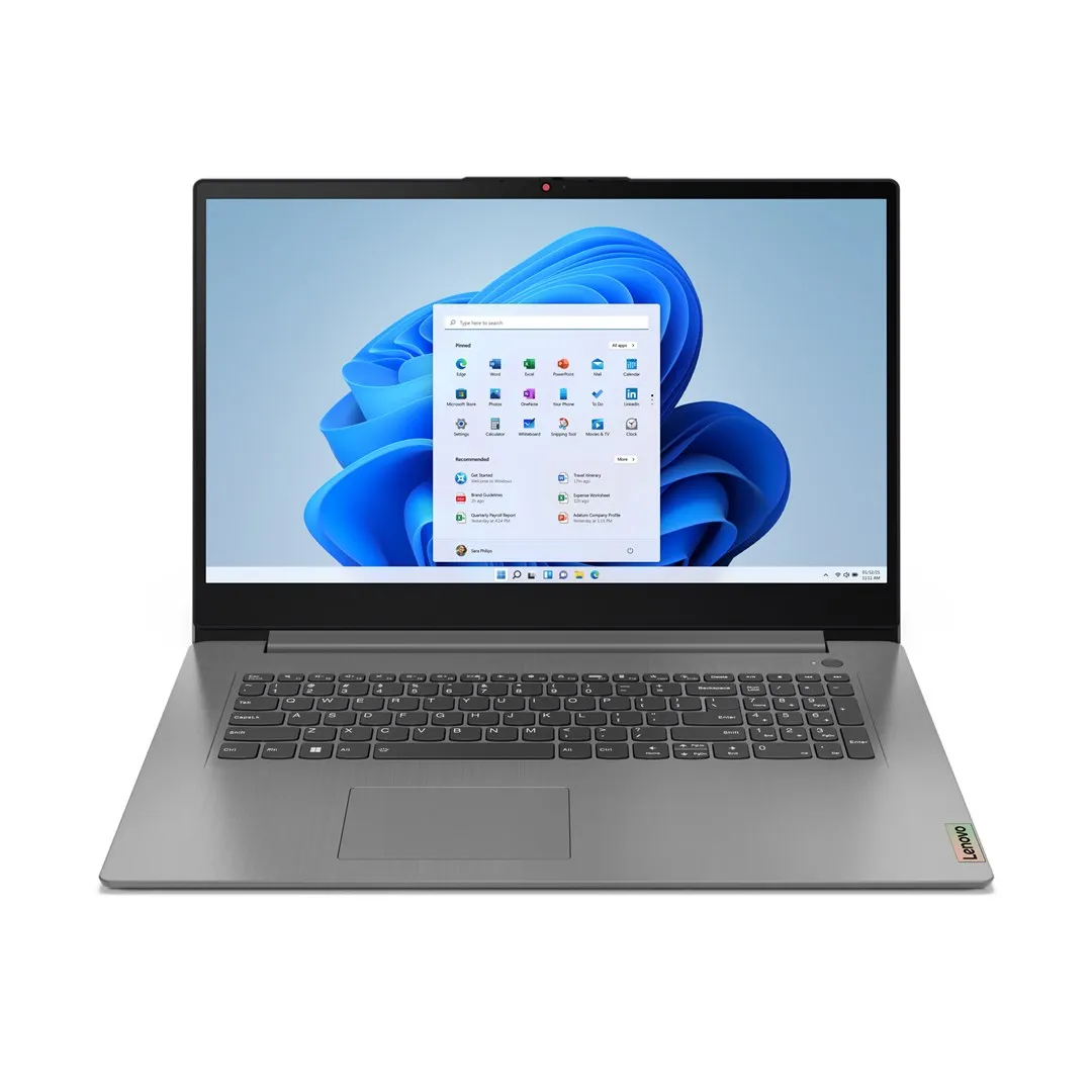 Laptop Lenovo IdeaPad 3 17IAU7 i5-1235U 17.3" FHD IPS 300nits AG 16GB DDR4 3200 SSD512 Intel Iris Xe Graphics Win11 Arctic Grey