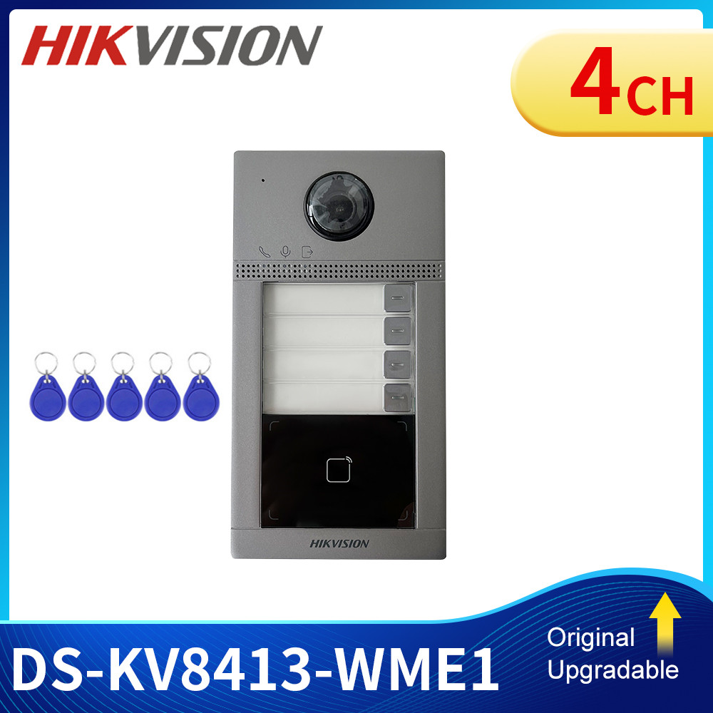 Hikvision Wireless IP Video Intercom Villa Türstation WIFI POE Türklingel IP67 IK08 DS-KV8413-WME1 DS-KV8113-WME1 Tür entsperren